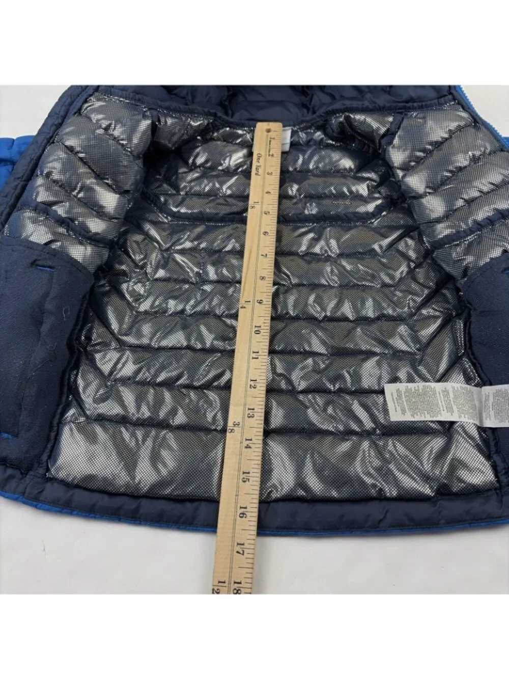 Columbia Omni Heat Hooded Puffer Jacket Kids Boy’s XXS Full Zip Blue Outdoors